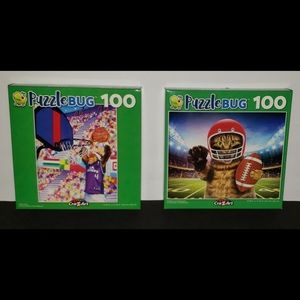 NIB 2 PuzzleBug 100 Piece Puzzles